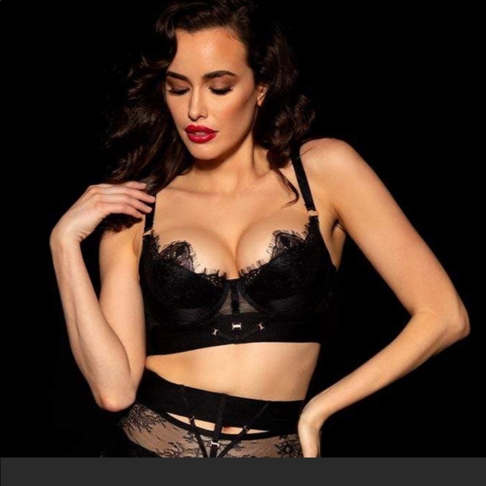 Belinda black shimmer bra 36DD BNWT